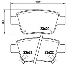 Комплект гальмівних колодок з 4 шт. дисків BREMBO P83047