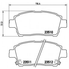 Комплект гальмівних колодок з 4 шт. дисків BREMBO P83051