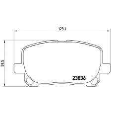 Комплект гальмівних колодок з 4 шт. дисків BREMBO P83061