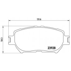 Комплект гальмівних колодок з 4 шт. дисків BREMBO P83062