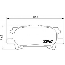Комплект гальмівних колодок з 4 шт. дисків BREMBO P83068