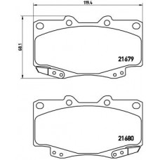 Комплект гальмівних колодок з 4 шт. дисків BREMBO P83069