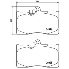 Комплект гальмівних колодок з 4 шт. дисків BREMBO P83072