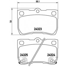 Комплект гальмівних колодок з 4 шт. дисків BREMBO P83073