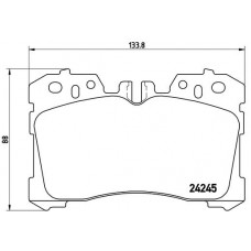 Комплект гальмівних колодок з 4 шт. дисків BREMBO P83075