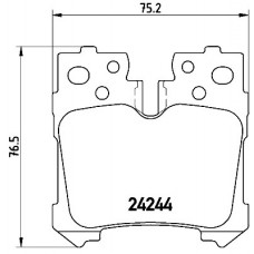 Комплект гальмівних колодок з 4 шт. дисків BREMBO P83076