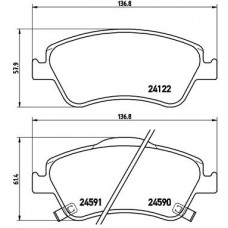 Комплект гальмівних колодок з 4 шт. дисків BREMBO P83079