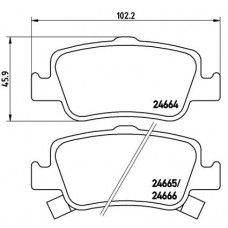 Комплект гальмівних колодок з 4 шт. дисків BREMBO P83080