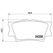 Комплект гальмівних колодок з 4 шт. дисків BREMBO P83089