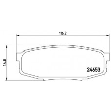 Комплект гальмівних колодок з 4 шт. дисків BREMBO P83098
