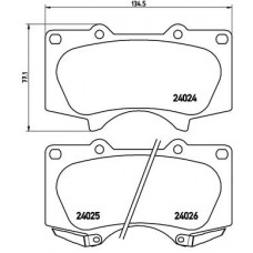 Комплект гальмівних колодок з 4 шт. дисків BREMBO P83102