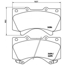 Комплект гальмівних колодок з 4 шт. дисків BREMBO P83107