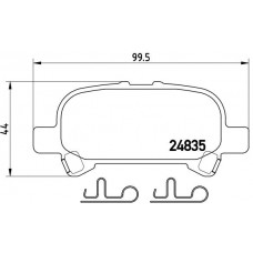 Комплект гальмівних колодок з 4 шт. дисків BREMBO P83110