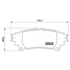 Комплект гальмівних колодок з 4 шт. дисків BREMBO P83132