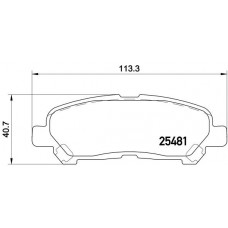 Комплект гальмівних колодок з 4 шт. дисків BREMBO P83138