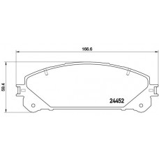 Комплект гальмівних колодок з 4 шт. дисків BREMBO P83145