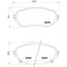 Комплект гальмівних колодок з 4 шт. дисків BREMBO P83150