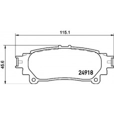 Комплект гальмівних колодок з 4 шт. дисків BREMBO P83152