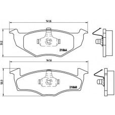 Комплект гальмівних колодок з 4 шт. дисків BREMBO P85025
