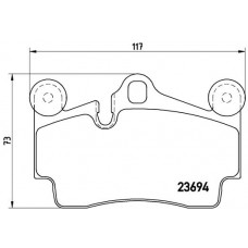 Комплект гальмівних колодок з 4 шт. дисків BREMBO P85070
