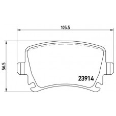 Комплект гальмівних колодок з 4 шт. дисків BREMBO P85073