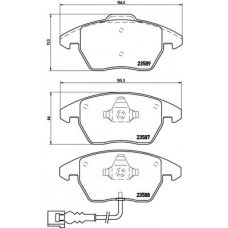 Комплект гальмівних колодок з 4 шт. дисків BREMBO P85075