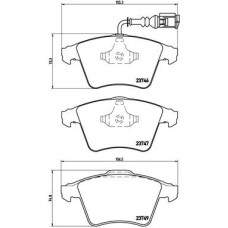 Комплект гальмівних колодок з 4 шт. дисків BREMBO P85081