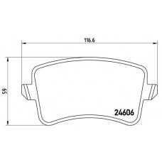 Комплект гальмівних колодок з 4 шт. дисків BREMBO P85099X