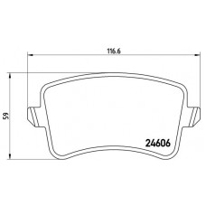 Комплект гальмівних колодок з 4 шт. дисків BREMBO P85099