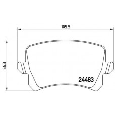 Комплект гальмівних колодок з 4 шт. дисків BREMBO P85109