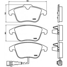 Комплект гальмівних колодок з 4 шт. дисків BREMBO P85112X