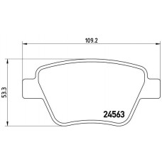 Комплект гальмівних колодок з 4 шт. дисків BREMBO P85114