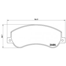Комплект гальмівних колодок з 4 шт. дисків BREMBO P85115