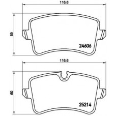 Комплект гальмівних колодок з 4 шт. дисків BREMBO P85119