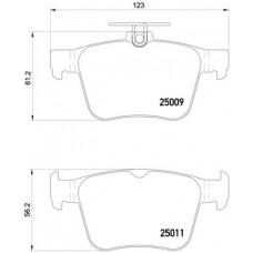 Комплект гальмівних колодок з 4 шт. дисків BREMBO P85124
