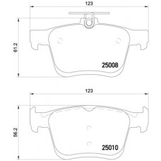Комплект гальмівних колодок з 4 шт. дисків BREMBO P85125