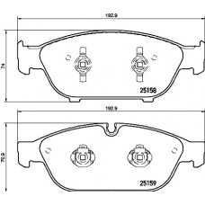 Комплект гальмівних колодок з 4 шт. дисків BREMBO P85127