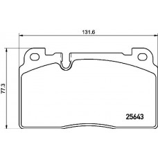 Комплект гальмівних колодок з 4 шт. дисків BREMBO P85133