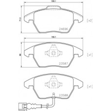 Комплект гальмівних колодок з 4 шт. дисків BREMBO P85146