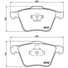 Комплект гальмівних колодок з 4 шт. дисків BREMBO P86018