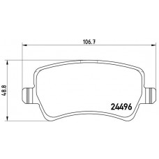 Комплект гальмівних колодок з 4 шт. дисків BREMBO P86021