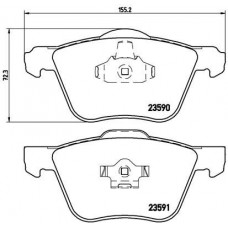 Комплект гальмівних колодок з 4 шт. дисків BREMBO P86022