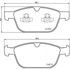 Комплект гальмівних колодок з 4 шт. дисків BREMBO P86023