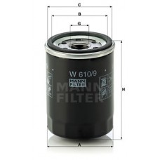 Фільтр мастил MANN-FILTER W 610/9