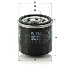 Фільтр мастил MANN-FILTER W 67/2