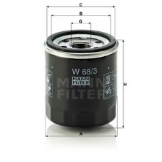 Фільтр мастил MANN-FILTER W 68/3