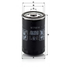 Фільтр мастил MANN-FILTER W 719/14