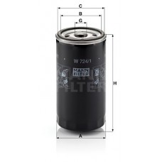 Фільтр мастил MANN-FILTER W 724/1