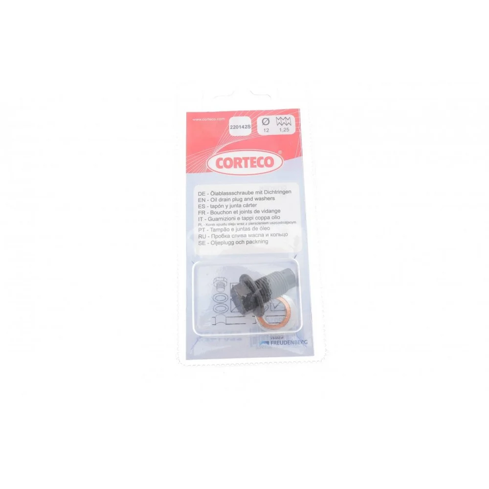 Болт зливу оливи + шайба Toyota Yaris/Citroen C1/Peugeot 107/108 1.0-1.33 02- (M12x1.25)