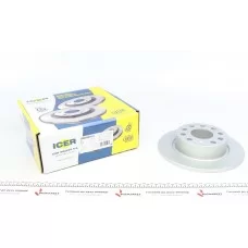 Диск гальмівний (задній) Audi A3/Seat Leon/Skoda Octavia/VW Golf 04- (256x10) (з покриттям) (повний)